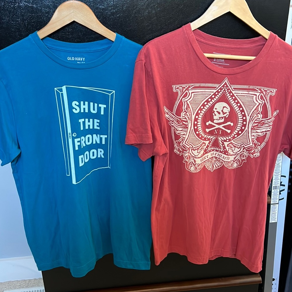 Pair of Old navy graphic t shirts